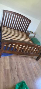 King bed, 5 foot solid wood bed fram for sale