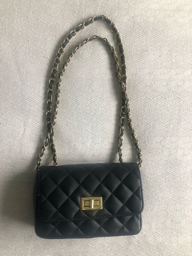 Genuine leather navy bag
