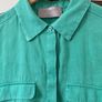 Green linen blouse Size 12 EU 40 Image 7
