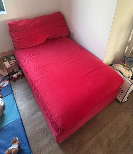 IKEA Red Chaise Lounge sofa