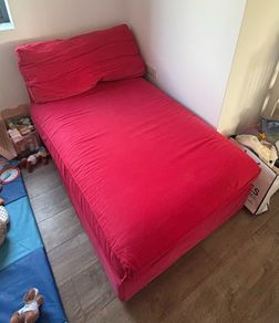 IKEA Red Chaise Lounge sofa
