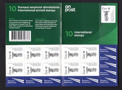 2018 Ireland Donore Handle W Value Self-Adhesive Definitive Stamp Booklet Mint Never Hinged (MNH). Hibernian HB226