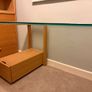 Habitat Solid Oak Pedestal + Glass Desk Image 2