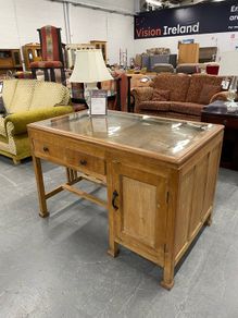 Vintage Solid Wood Display Showcase Desk