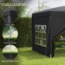 3 x 3(m) Pop Up Gazebo, Water and UV Resistant Party Tent Camping Canopy Marquee with Carry Bag, Black Image 5