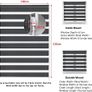 Zebra Roller Blinds 100 x 230 cm Day & Night Window Blinds, Dual-Layer Light-Filtering Fabric for Privacy and Light Control Image 7