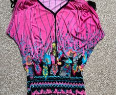 Womens top floral tropical ink UK 8/10