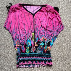 Womens top floral tropical ink UK 8/10