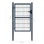2D Fence Gate (Single) Anthracite Grey 106 x 230 cm Image 7