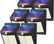 NEW SALE | Security Lights Outdoor Motion Sensor - 144 LED Solar Powered Security Light Outside Garden Fence Lights Waterproof Outdoor Wall Lighting 3 Modes Solar Pir Lights for Front Door Yard Garage