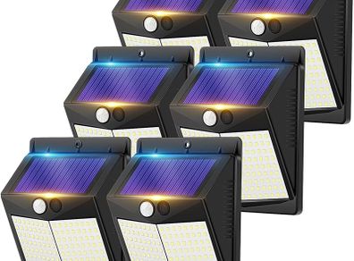 NEW SALE | Security Lights Outdoor Motion Sensor - 144 LED Solar Powered Security Light Outside Garden Fence Lights Waterproof Outdoor Wall Lighting 3 Modes Solar Pir Lights for Front Door Yard Garage