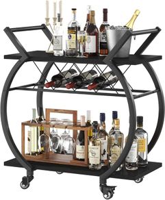 Drinks Trolley for Kitchen, Bar, Dining Room, Living Room, 76 W x 40.5 D x 84 H cm, Vintage