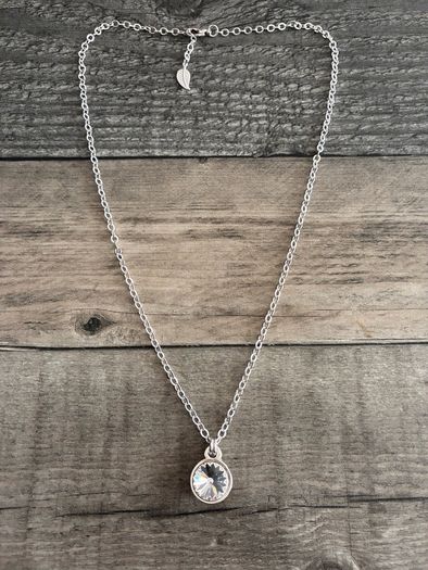Silver Plated Crystal Necklace