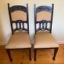 Vintage Solid Wood Chairs, Matching Pair (High Back) Image 2