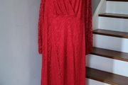 CurveWow red lace maxi dress, Size 20, BNWT