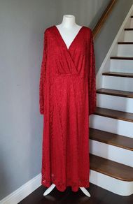 CurveWow red lace maxi dress, Size 20, BNWT