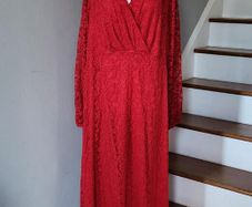 CurveWow red lace maxi dress, Size 20, BNWT