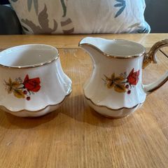 Antique Milk Jug and Sugar Bowl