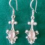 925 Vintage sterling silver quartz drop earrings Image 3