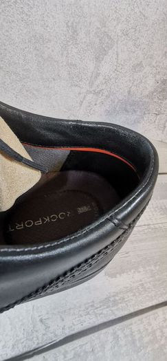 Rockport Adidas Adiprene Oxford Mens Brogue Leather Dress Shoe Black Size UK8