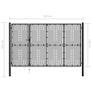 Garden Gate Steel 350x150 cm Black Image 5