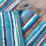 Cotton Chindi Rug Runner Multi Coloured Stripes Handmade Runner Floor Rag Rug Traditional Indian Carpet Mat for Hallways, Living Room  60cm x132 cm Image 2