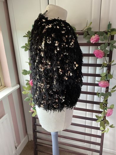 top bnwot elli white top size large black occasion wear top with embellishment