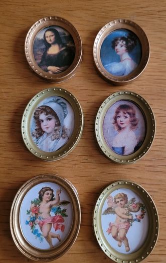 Miniature Paintings, pictures for dolls houses