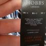 Hobbs London Sleeveless Shift Dress | Navy Blue & White Abstract Stripe Print Midi With Tie Belt Image 4