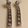 Rhodium Plated Sterling Silver Moissanite Drop Earrings Image 7