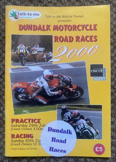 2000 Dundalk Motorcycle Road Races Programme - Louth