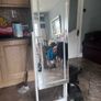 Overview                        white freestanding LED full-length jewelery cabinet mirror Image 3