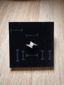 14K Solid Gold Ring, 585 Hallmarked, Cubic Zirconia, Size Q, 1.95g