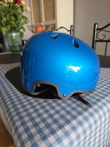 Micro metalic blue Bike/Scooter Helmet