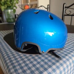Micro metalic blue Bike/Scooter Helmet