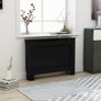 Radiator Cover Black 112x19x81.5 cm Image 2
