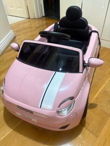 simthtoy Fiat 500e Car 7.2V Electric Ride On Pink