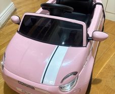 simthtoy Fiat 500e Car 7.2V Electric Ride On Pink