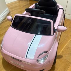 simthtoy Fiat 500e Car 7.2V Electric Ride On Pink