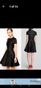 Ted Baker neoprene black dress uk12