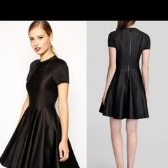 Ted Baker neoprene black dress uk12