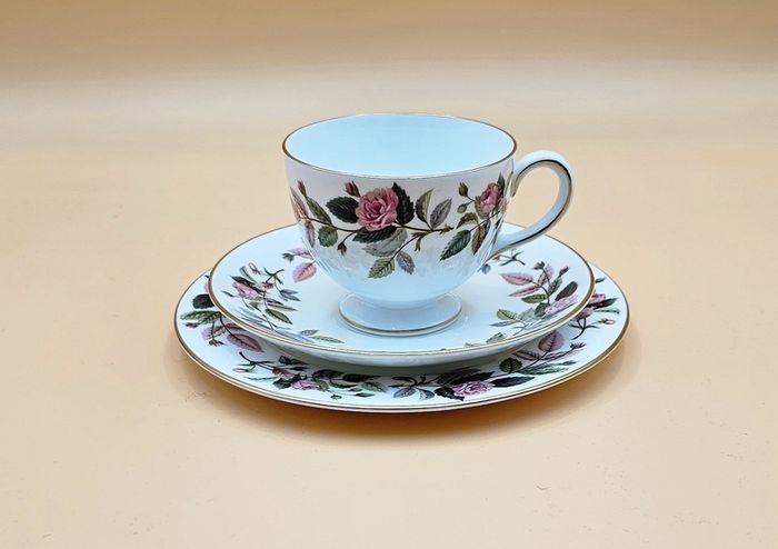 Collectible Wedgwood Bone China, Hathaway Rose trio