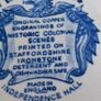 Liberty Blue Plate Independence Hall Staffordshire Ironstone Blue White Historic Image 4