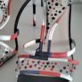 Giorgio Armani navy red white perspex high heels Sz 39.5 (Fit 6 - 6.5 UK) Rrp 595 (New) Image 7