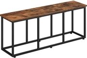 120 cm long bench for dining room, kitchen bench, industrial shoe bench, bed bench, entryway bench, for dining room, entrance area, bedroom, rustic brown and black