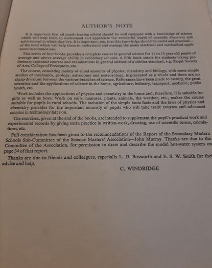 vintage science school book from 60's