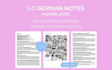 Leaving Cert German Oral Notes