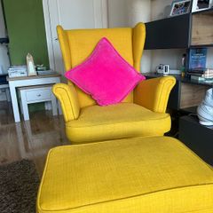 Ikea Armchair and footstool