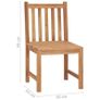 Garden Chairs 8 pcs Solid Teak Wood Image 3