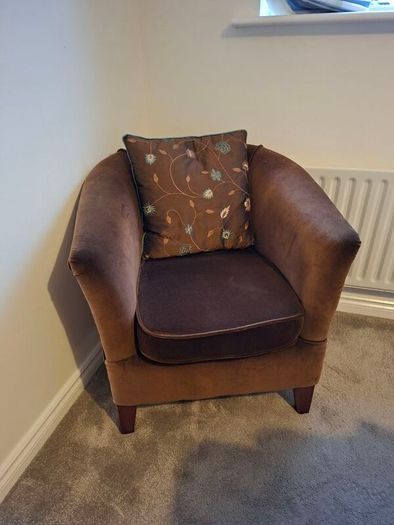 Chaise lounge with matching armchair